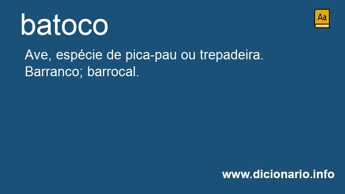 Significado de batoco
