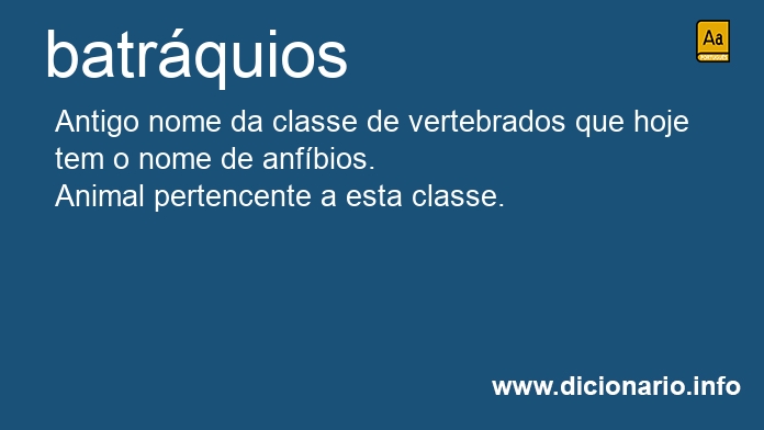 Significado de batrquios