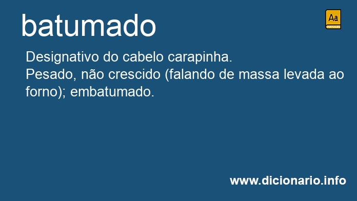 Significado de batumado