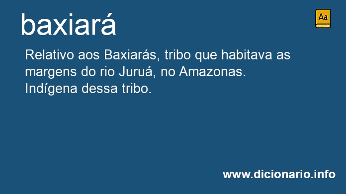 Significado de baxiar