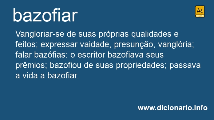 Significado de bazofiar