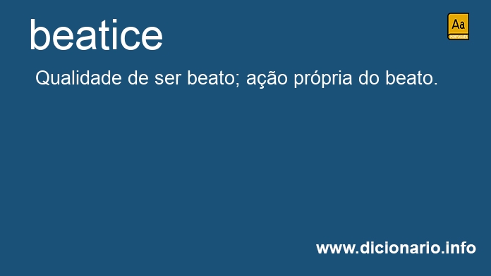 Significado de beatice