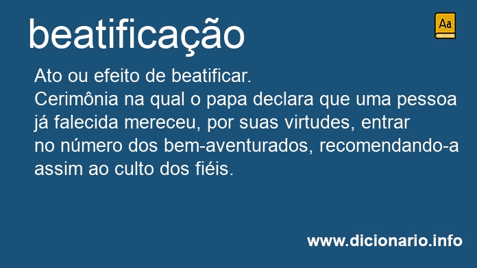 Significado de beatificao