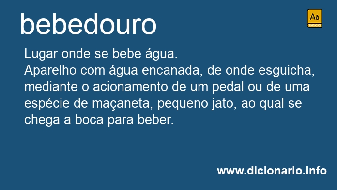 Significado de bebedouros