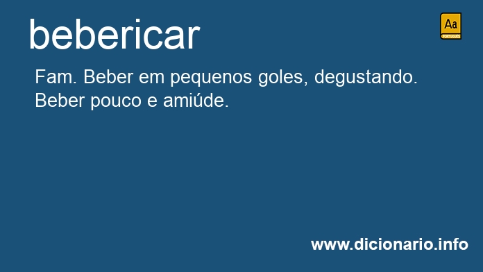 Significado de bebericar