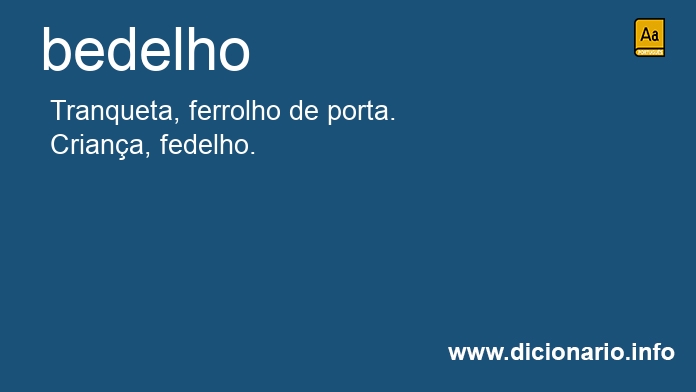 Significado de bedelho