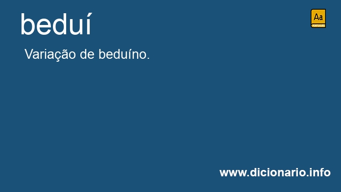 Significado de bedu