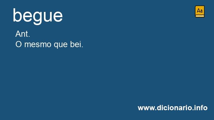 Significado de begues