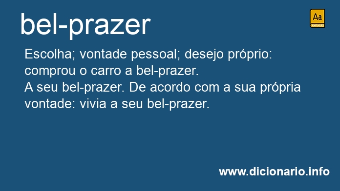 Significado de bel-prazer