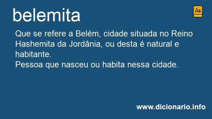 Significado de belemita