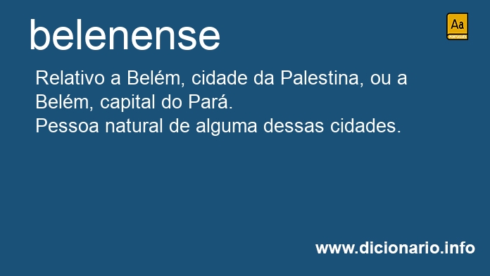 Significado de belenense