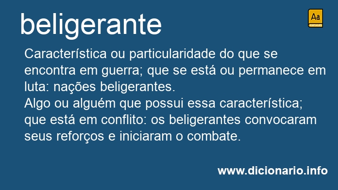 Significado de beligerantes
