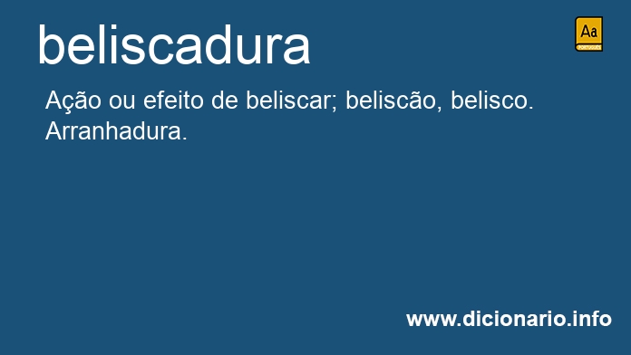 Significado de beliscadura