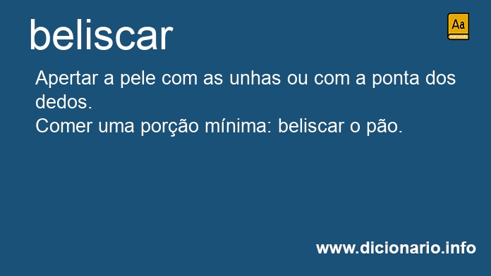 Significado de beliscarei