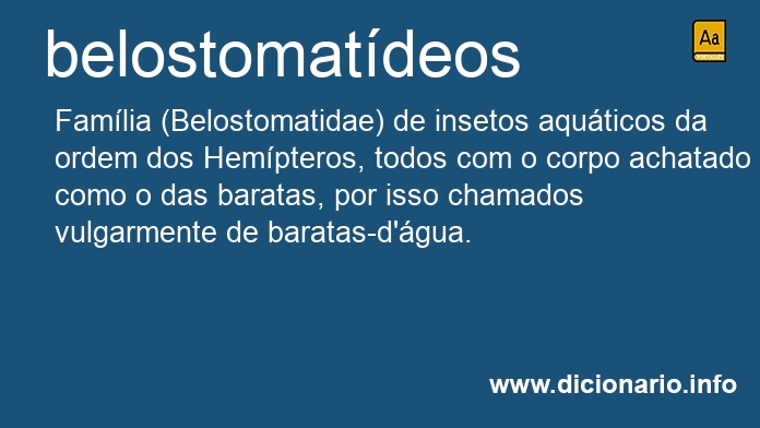 Significado de belostomatdeos