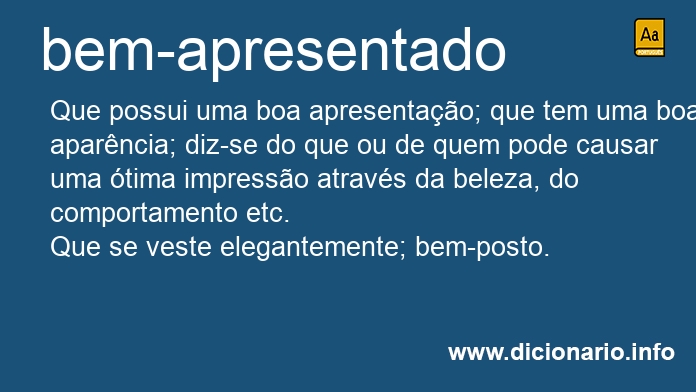 Significado de bem-apresentado
