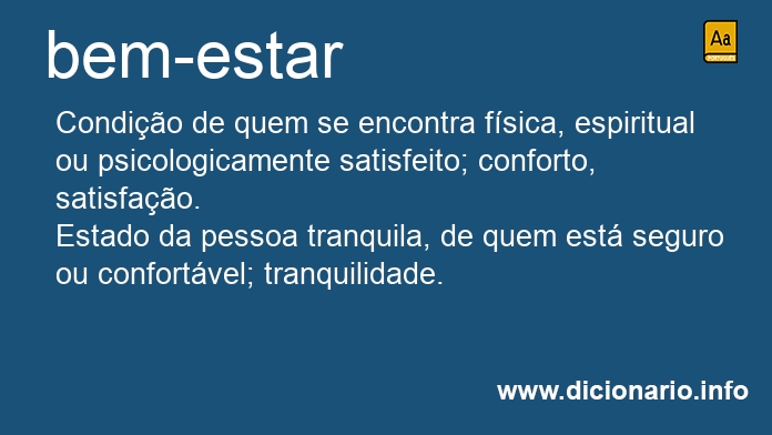 Significado de bem-estar