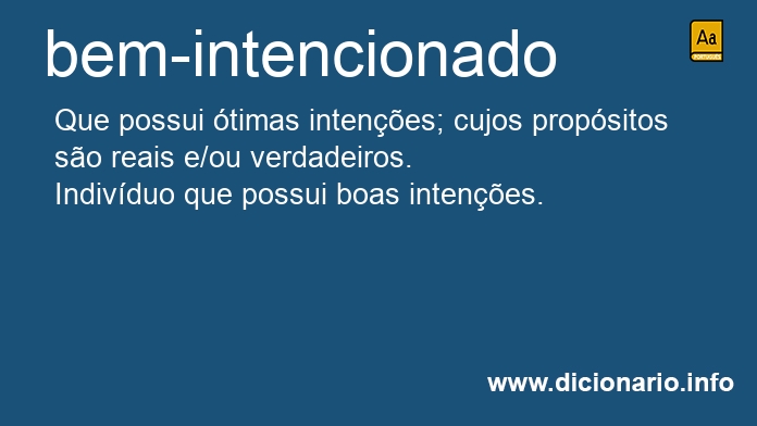Significado de bem-intencionado
