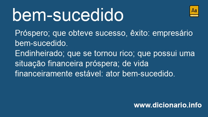 Significado de bem-sucedido