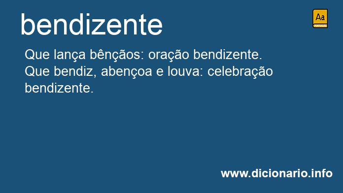 Significado de bendizente