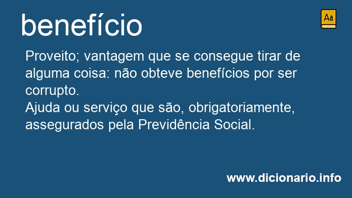 Significado de benefcio