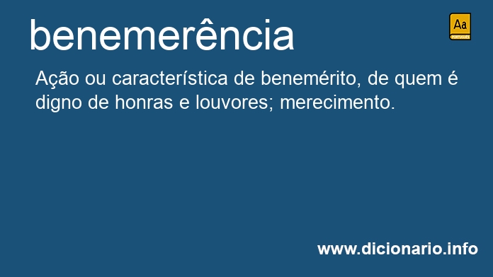 Significado de benemerncia