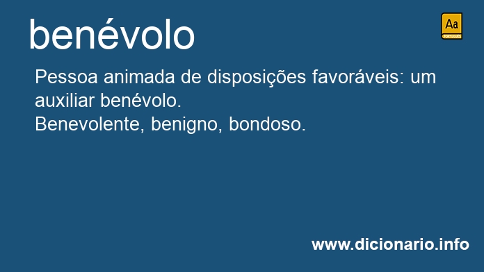 Significado de benvolo