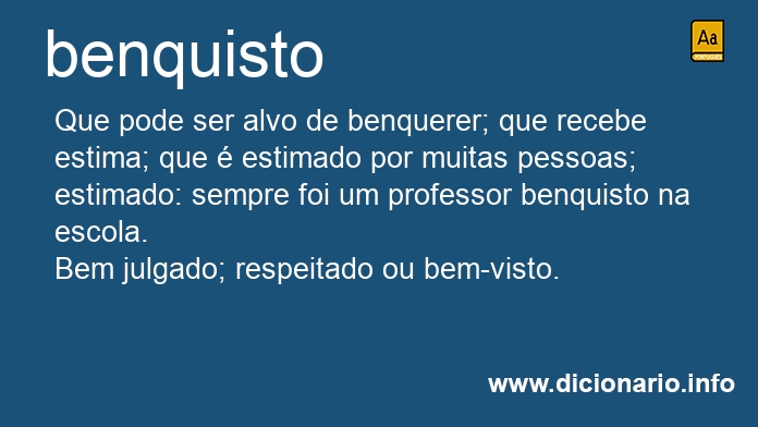 Significado de benquisto