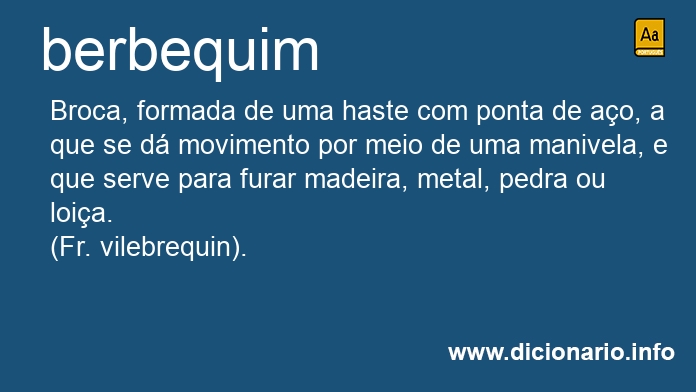 Significado de berbequim