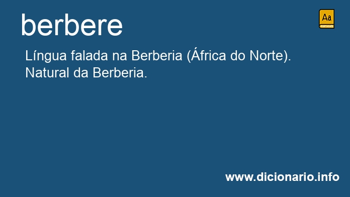 Significado de berbere