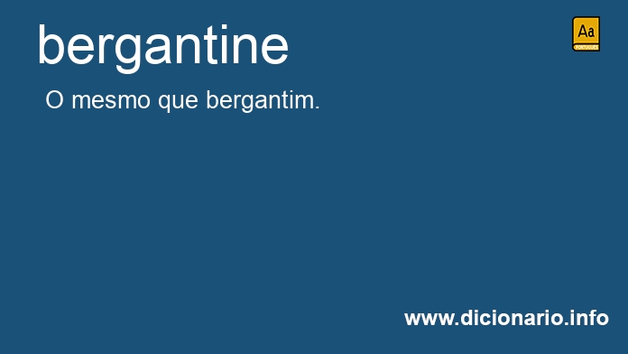 Significado de bergantine