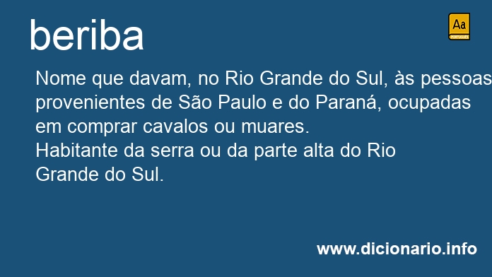 Significado de beribas