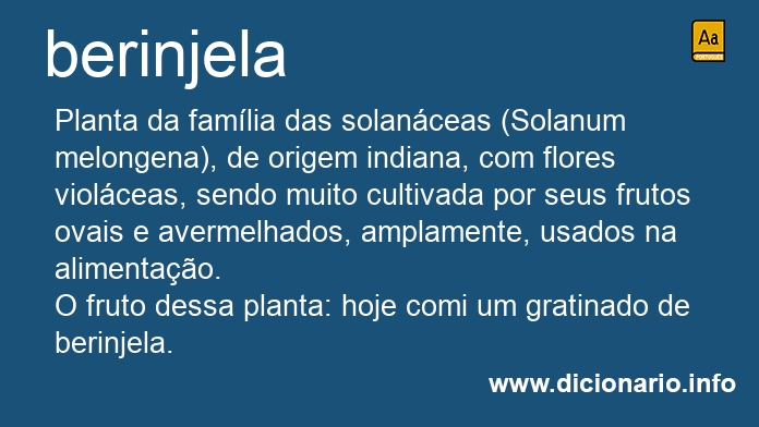 Significado de berinjela