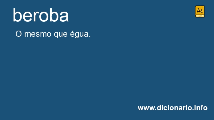 Significado de beroba