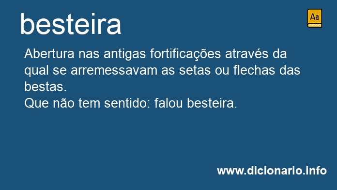 Significado de besteira