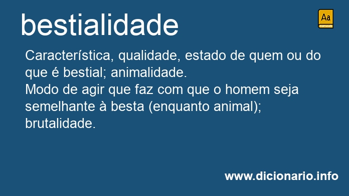 Significado de bestialidade