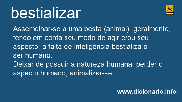 Significado de bestializa