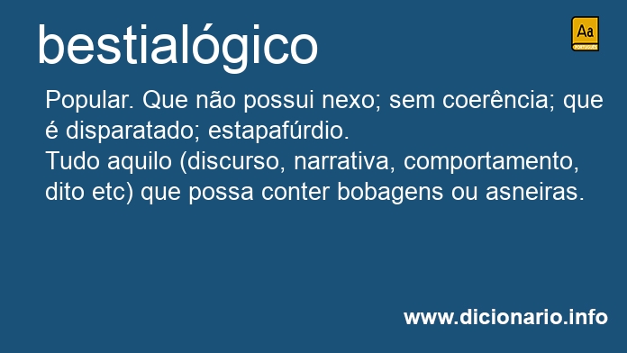 Significado de bestialgico