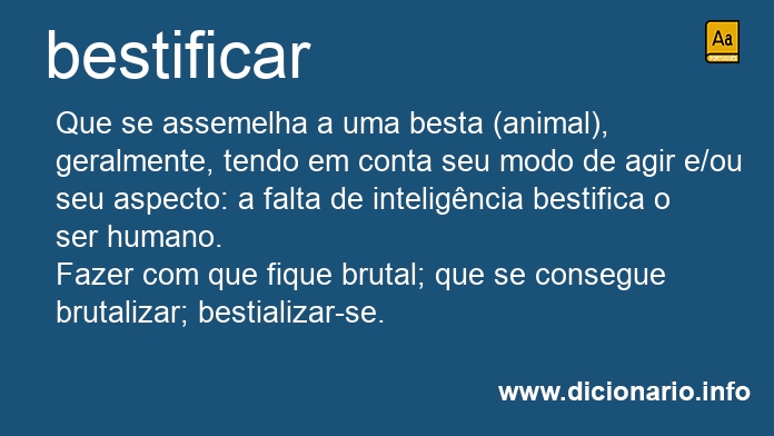 Significado de bestificar