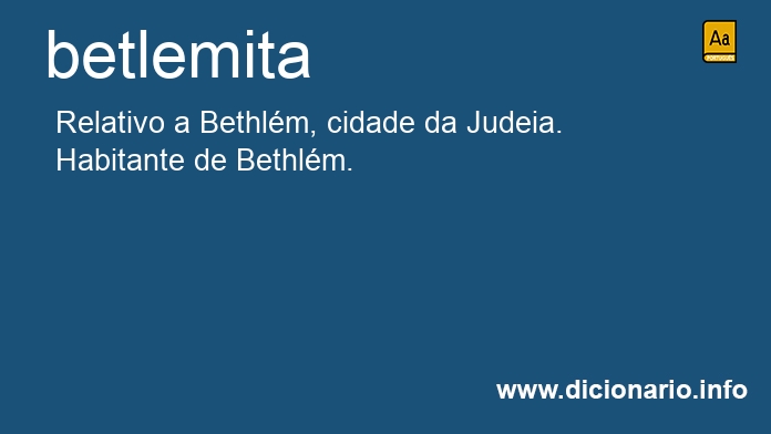 Significado de betlemita