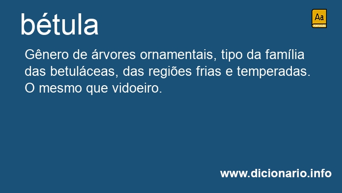 Significado de b�tula