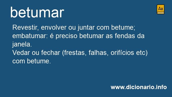 Significado de betumara