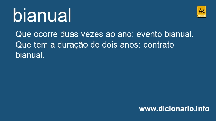 Significado de bianual