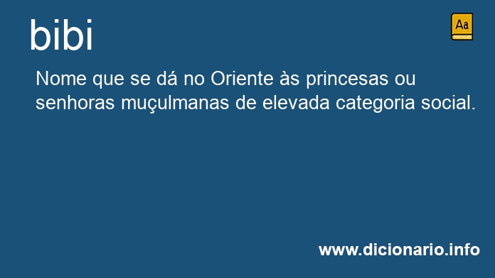 Significado de bibi
