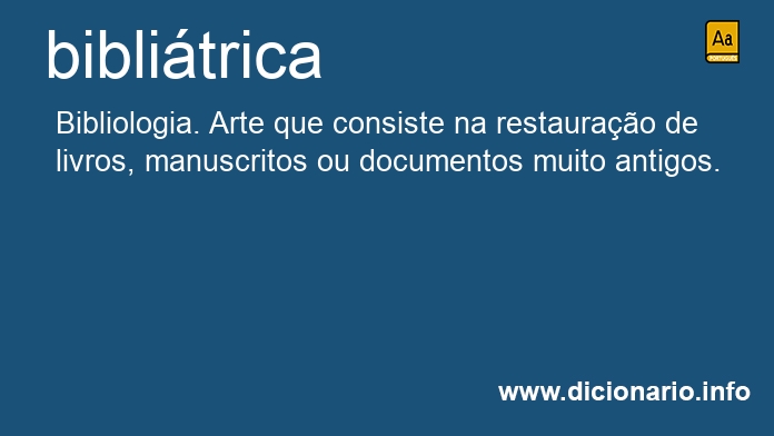 Significado de biblitrica