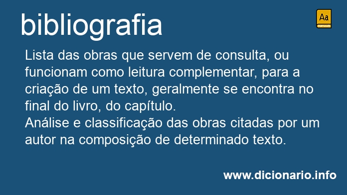 Significado de bibliografia
