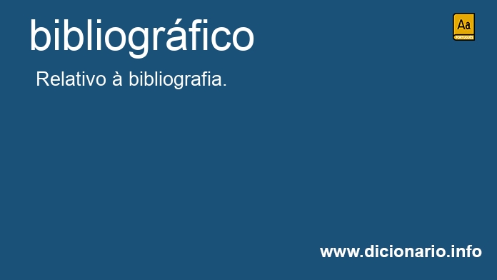 Significado de bibliogrfico