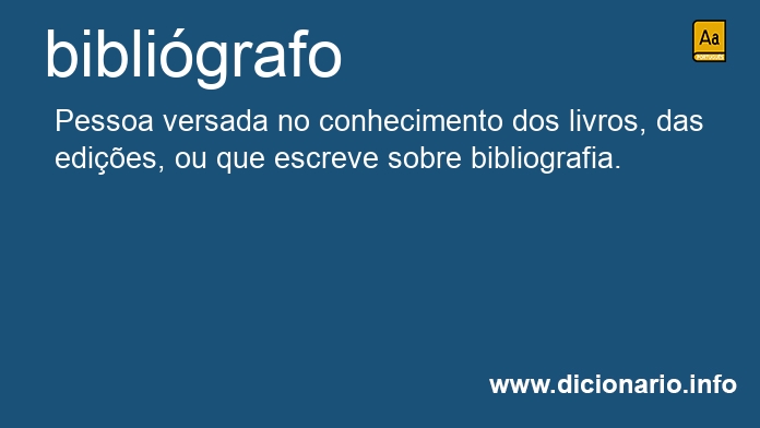 Significado de bibligrafo