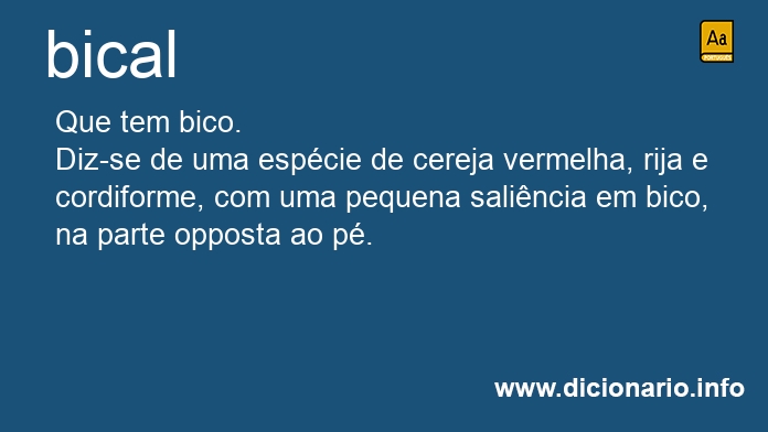 Significado de bical