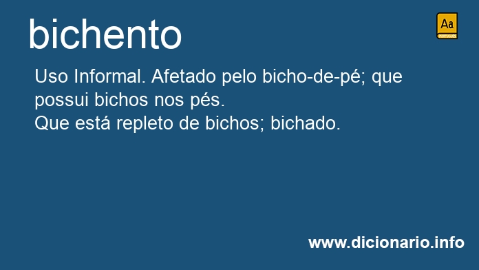 Significado de bichento
